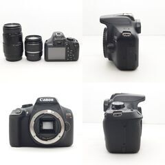 【全国送料無料】 Canon EOS Kiss X80✨カメラバッグ付き Wi-Fi転送 手振れ補正付き 高画質 ダブルレンズセット ズームセット✨ 届いたらすぐに使えます✨ キャノンの画像