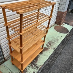 木製棚　ラック　レトロの画像