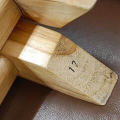 折りたたみ スツール 幅50×奥41×高46cm 本革 木製フレーム ブラック チェア 椅子 いす イス 腰かけ 札幌市 清田区 平岡の画像