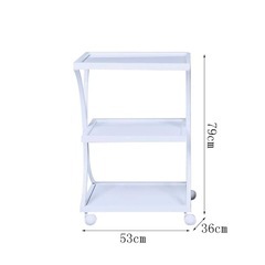 収納カート ビューティーカー トロリー 美容用トロリー フラットワゴン　3段の画像