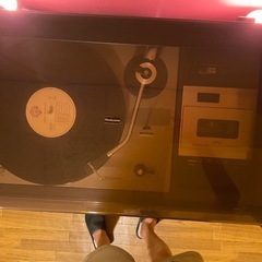 Technics SC-170 動作品　レコード、カセットベルト交換済み　レコード針使用頻度低いテクニクス。本体のみスピーカー無し。の画像
