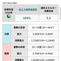 【取引中】2021年製 18畳 エアコン の画像