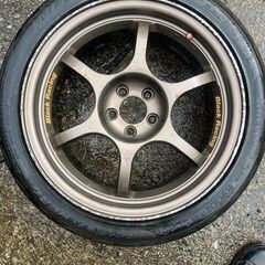 BLACK RZCING ホイールセット　ピレリーPZERO　PCD100　17Ｘ7.5ｊ　カルディナ（レガシーの画像