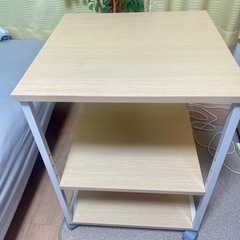 プリンター台【ライトブラウン】52cm×52cmの画像