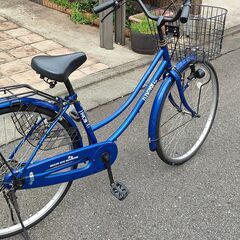 自転車　26インチ　ママチャリ　ブルーの画像