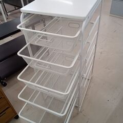リユースのサカイ栃木店★ジモティ割あり★  ワゴン ホワイト W41×D57×H102 クリーニング済み TC11074の画像