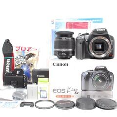 【美品】純正レンズキット Canon Kiss X2 付属品多数 初心者おすすめの画像