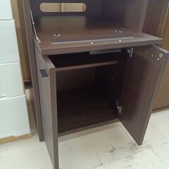 リユースのサカイ栃木店★ジモティ割あり★  収納棚 ブラウン W55×D44.5×H80 クリーニング済み TC11079の画像