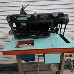 ニッピ 革すき機 NP-1（台・クラッチモーター付き）動作確認済み／お試し革付きの画像