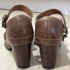 訳あり 【Dr.Martens】レザー 厚底ヒール アンクルストラップサンダルの画像