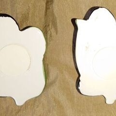 陶器　壁用フック　２つ　オリーブ　未使用　ヨーロッパからの画像