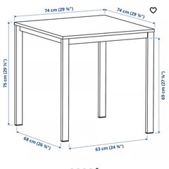 お取引き中【美品】IKEA　VIHALS ヴィーハルス テーブル, ホワイト/ホワイト, 74x74 cmの画像