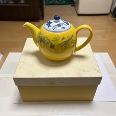 未使用品　たち吉茶器６点セット　黄地魚藻文の画像