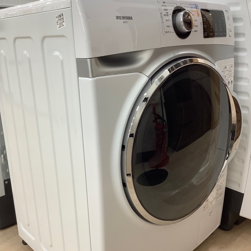【6ヶ月間の動作保証付き】IRIS OHYAMAのドラム式洗濯機HD71のご紹介です