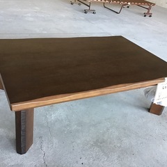 フラットタイプ　家具調こたつ　テーブル　座卓　中古品　※強弱つまみ折れありの画像