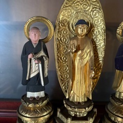 仏像 仏具 三体 まとめ 木製の画像