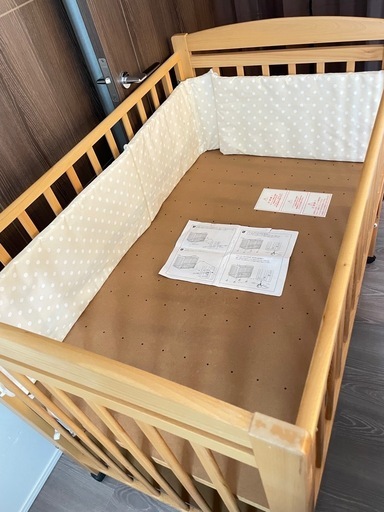 大和屋ベリーノベビーベッド＋側面クッション