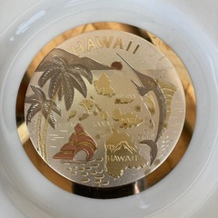 緊急海の彫金飾り皿24KTの画像