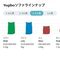 Yogibo Midi チョコレートブラウンの画像