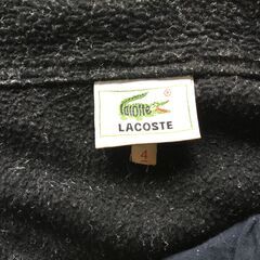 LACOSTE ネイビー ジップアップセーター サイズ4の画像
