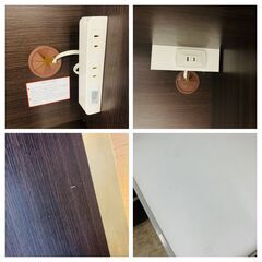 【ジモティー割引で最大15％OFF⭐️】食器棚 ダークブラウン 木目調 コンセント付きの画像