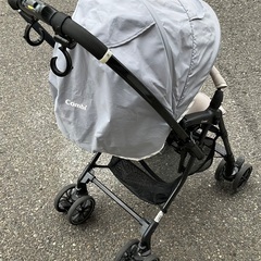 【RKGMC】特価！Combi/ベビーカー/スゴカル 4キャス エアー エッグショック HK/レインカバー付き/中古品/引取歓迎の画像