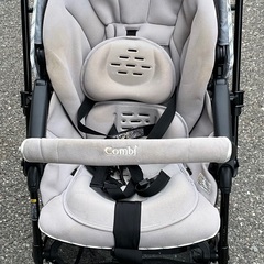 【RKGMC】特価！Combi/ベビーカー/スゴカル 4キャス エアー エッグショック HK/レインカバー付き/中古品/引取歓迎の画像