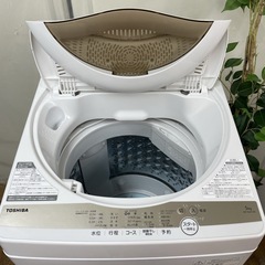R066 ☀️ TOSHIBA 洗濯機（洗濯5.0㎏) 21年製 AW-5GA1 ⭐ 動作確認済 ⭐ クリーニング済の画像