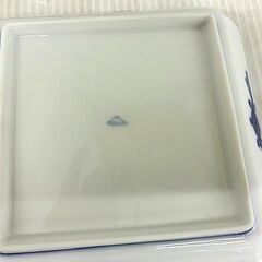 深川製磁　染付オシドリ　角深皿揃の画像