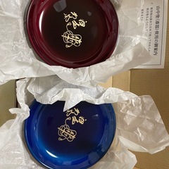 東関部屋　石川県　山中塗（漆器）　菓子皿3枚セット　大相撲　相撲の画像