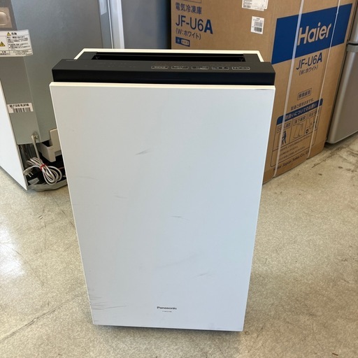 K2510-158 Panasonic 次亜塩素酸 空間除菌脱臭機 ジアイーノ F-MV2100 ホワイト 2019年製 通電確認済み キズ汚れ有り