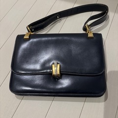 MADE IN ITARY イタリア製 ダークネイビー 
ハンドバッグの画像