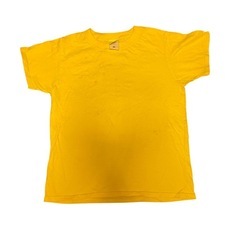「5枚セット」無地Tシャツ イエロー シンプル カジュアルの画像