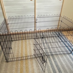 ペットサークル　トイレサークル　小型犬　ケージ　黒の画像