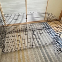 ペットサークル　トイレサークル　小型犬　ケージ　黒の画像