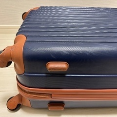 キャリーMサイズ　紺色×キャメルの画像