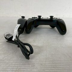 【Nintendo】 ニンテンドー Wii クラシックコントローラPRO RVL-005 ブラック ゲームコントローラー ヌンチャク ジャンク A0610の画像