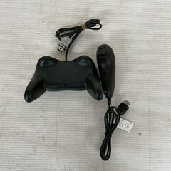 【Nintendo】 ニンテンドー Wii クラシックコントローラPRO RVL-005 ブラック ゲームコントローラー ヌンチャク ジャンク A0610の画像