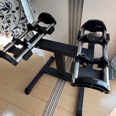 可変式ダンベル32キロ×2 台座付きの画像