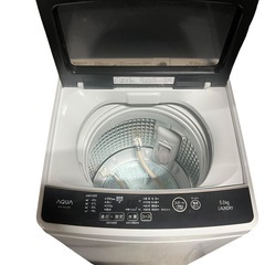 【ジ1012-05】セール中❗️送風 乾燥機能付き 一人暮らし　5.0kg‼️AQUA 洗濯機　2021年の画像