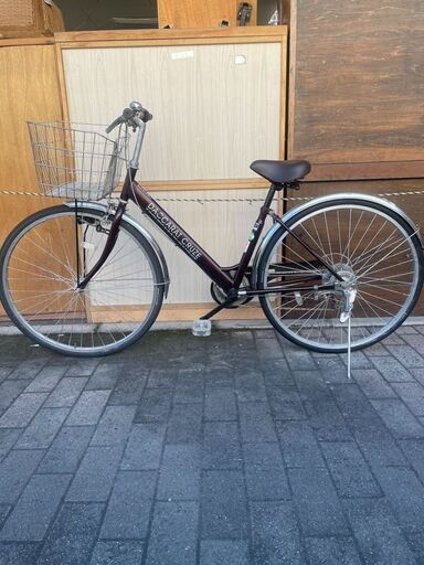 リサイクルショップどりーむ荒田店　No537 自転車　シティサイクル　２７インチ　ギア切り替え付き　LEDライト付き♪　紫