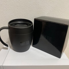 未使用　限定UNIQLO ステンレス製マグカップ 黒の画像