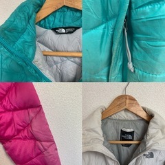 ノースフェイス ダウン ジャケット 3着 セット レディース ガールズ 150〜160cm程度 THE NORTH FACE 古着の画像