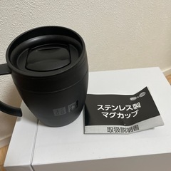 未使用　限定UNIQLO ステンレス製マグカップ 黒の画像