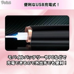 ホットビューラー 挟む 充電式 2way マツエク対応 クリップ 黒 USB式の画像