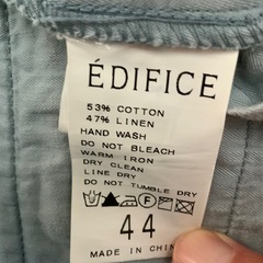 エディフィス　ショートパンツ　ハーフパンツ　サイズ44(M) ウェスト38、総丈45センチの画像