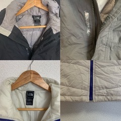 ノースフェイス ダウン ジャケット 2着 セット レディース ガールズ 150〜160cm程度 THE NORTH FACE 古着の画像