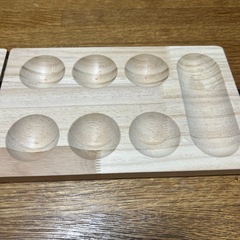 マンカラ ボードゲーム カラハ 木製 知育玩具 持ち運び 脳トレ 留め具付きの画像