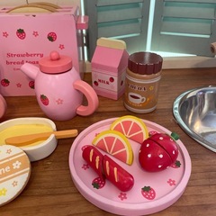マザーガーデン　野いちごのおままごとモーニングトースターセットの画像