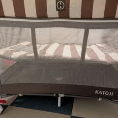 KATOJI　ベビーベッド　バシネット付の画像